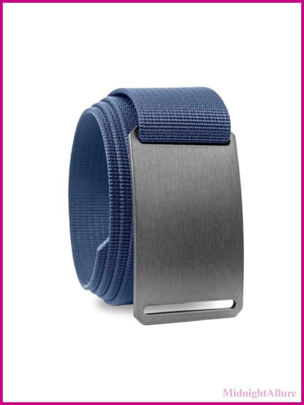 Nylon Tactical Belt for Men & Women Adjustable No-Hole Gunmetal Buckle